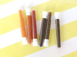 Tube de 350 perles transparentes - orange foncé
