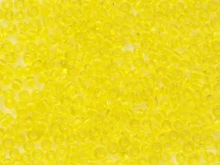 Tube de 350 perles transparentes - jaune