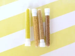 Tube de 350 perles transparentes - jaune