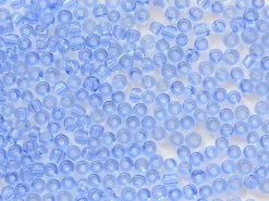Tube de 350 perles transparentes - bleu azur